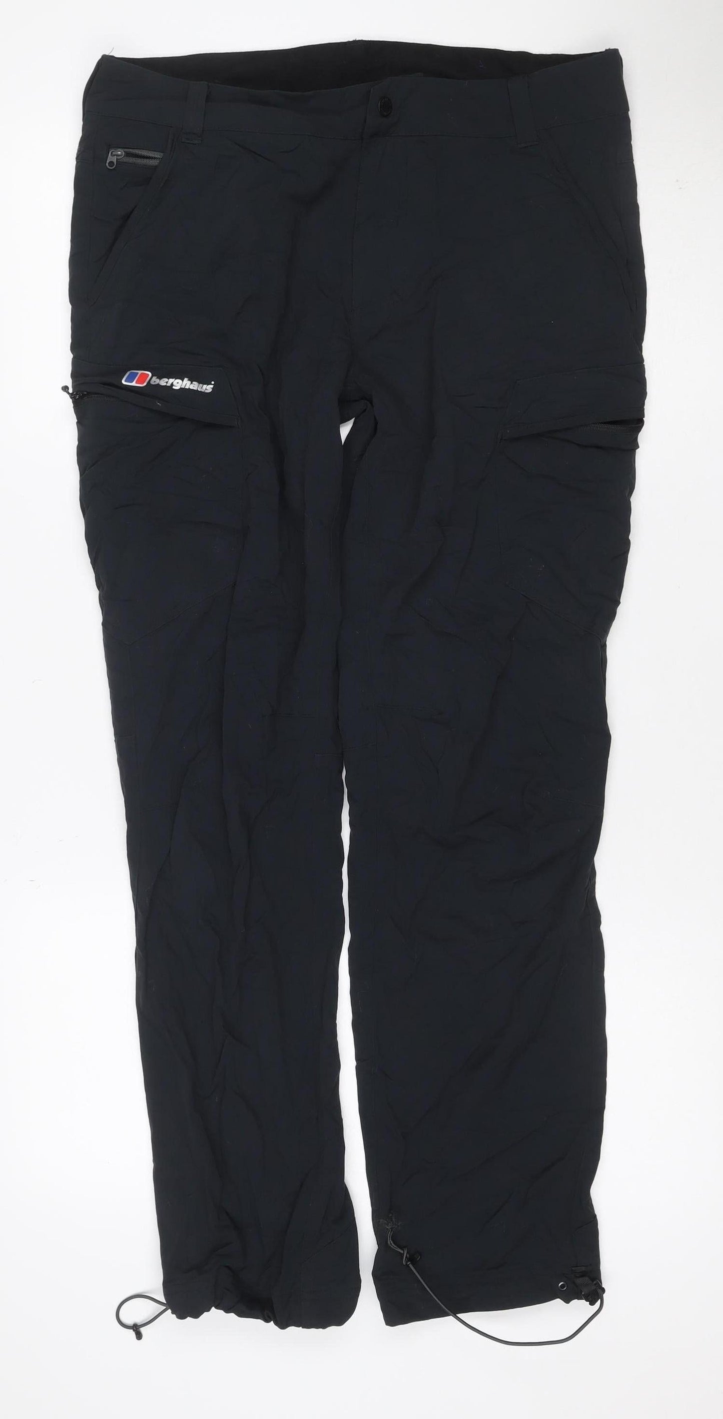 Berghaus Mens Black UK 32 Hiking Pants Lined Adjustable Waist