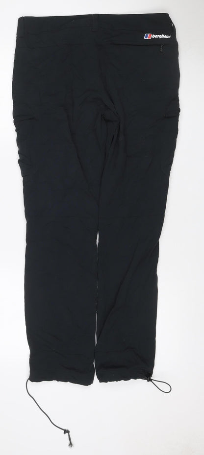 Berghaus Mens Black UK 32 Hiking Pants Lined Adjustable Waist