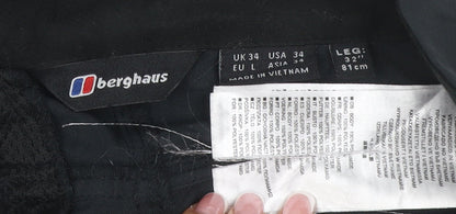 Berghaus Men’s Black Hiking Trousers L 34in Waist 32in Leg