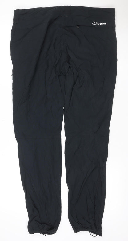 Berghaus Men’s Black UK 36 Stretch Outdoor Walking Trousers Zip Pockets