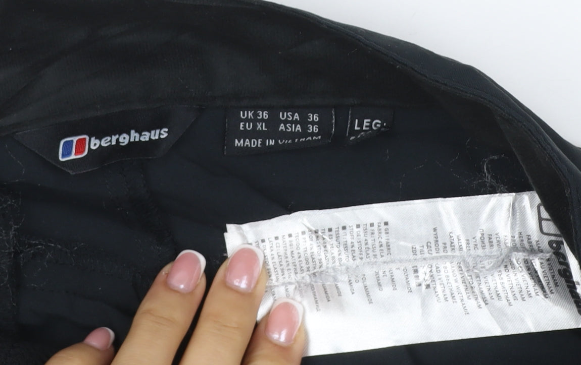 Berghaus Men’s Black UK 36 Stretch Outdoor Walking Trousers Zip Pockets