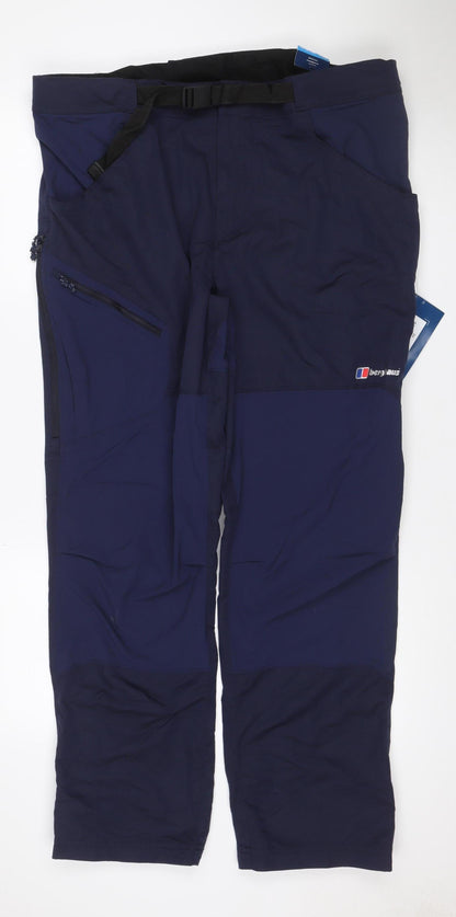 Berghaus Women’s Navy UK 14 32in Cargo Walking Trousers Belted