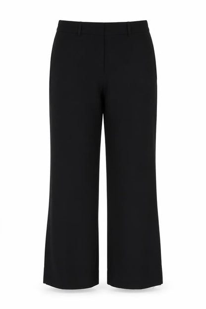 Zara Women Black UK 8 Straight Leg Stretch Tailored Trousers Workwear