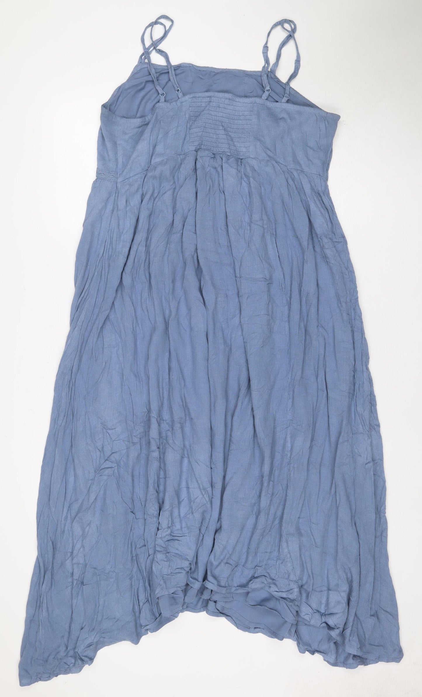 M&S Women’s Blue UK 16 Bohemian Floral Embroidered Maxi Dress