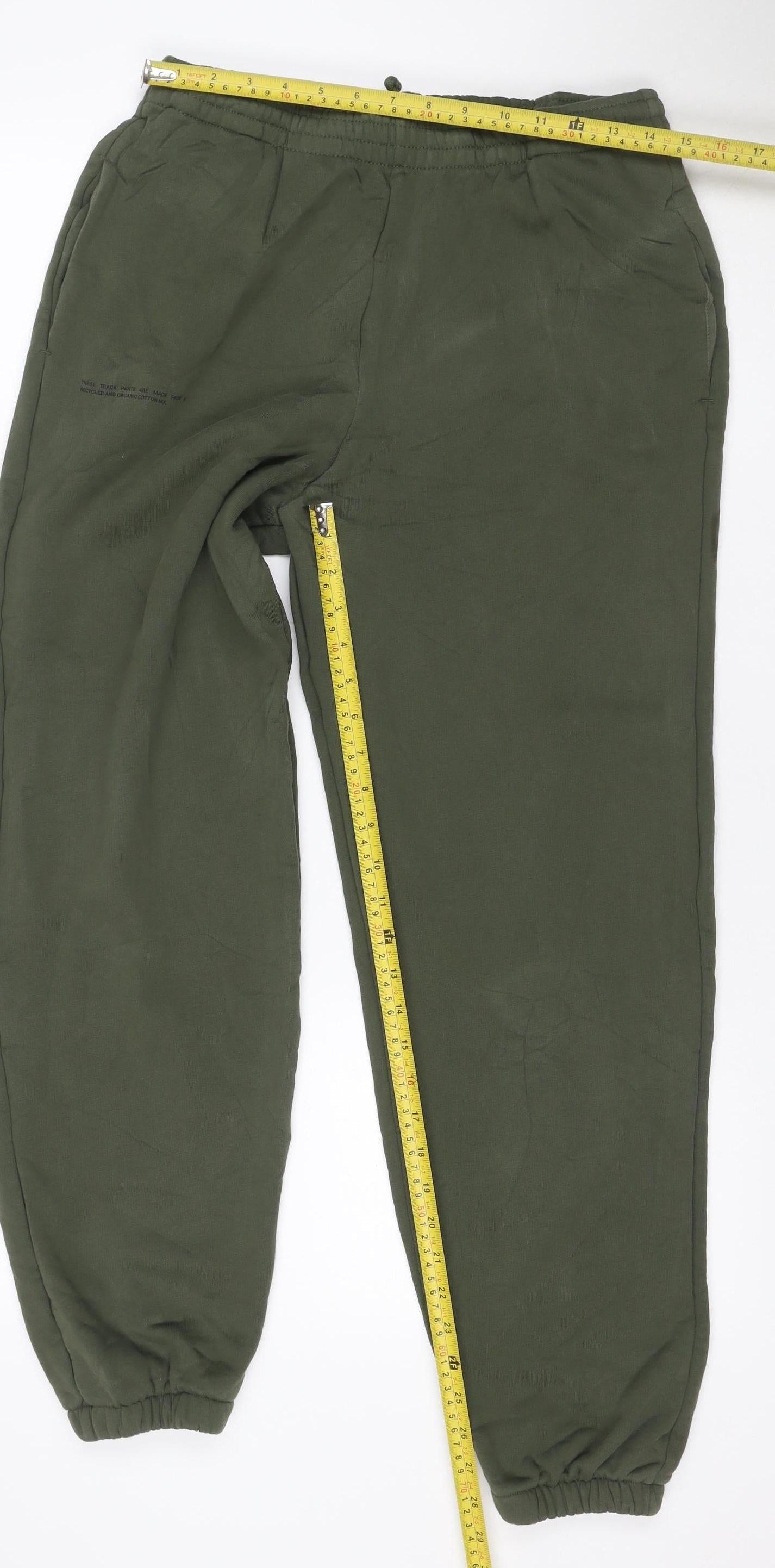Pangaia Women Green L Organic Cotton Sweatpants Jogger Elastic Waist