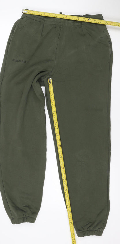 Pangaia Women Green L Organic Cotton Sweatpants Jogger Elastic Waist