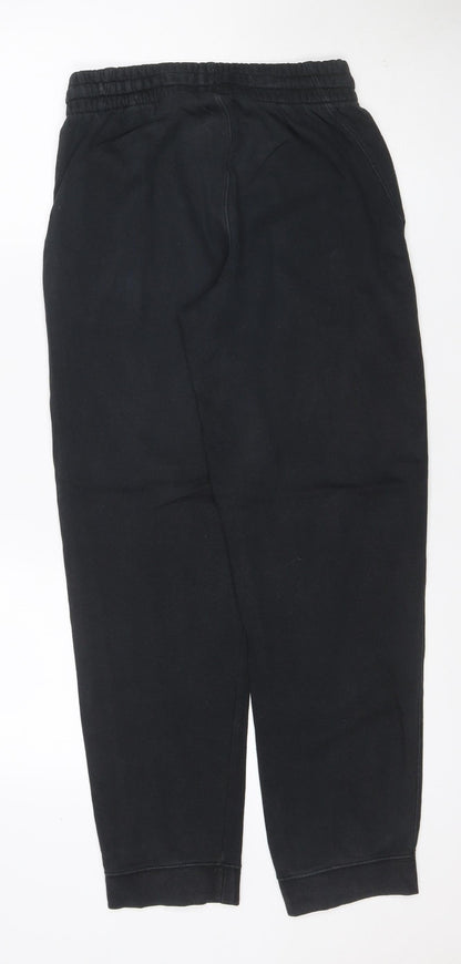 Nike Boys Black 158 Jogger Sweatpants Cotton Blend Drawstring Logo