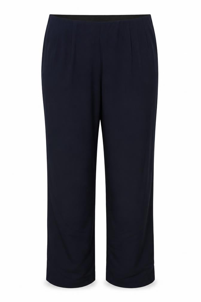 Marks and Spencer Women’s Blue Size 18 Regular Wide-Leg Stretch Trousers