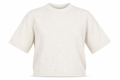 Marks & Spencer Women Ivory M Short Sleeve Crew Neck Fine Knit Jumper