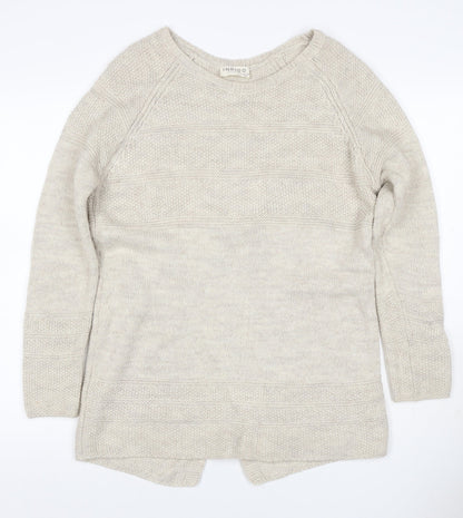 M&S Indigo Women’s Ivory UK 10 Wool Blend Tunic Jumper