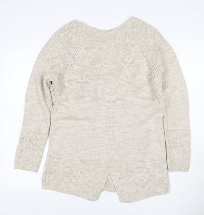 M&S Indigo Women’s Ivory UK 10 Wool Blend Tunic Jumper