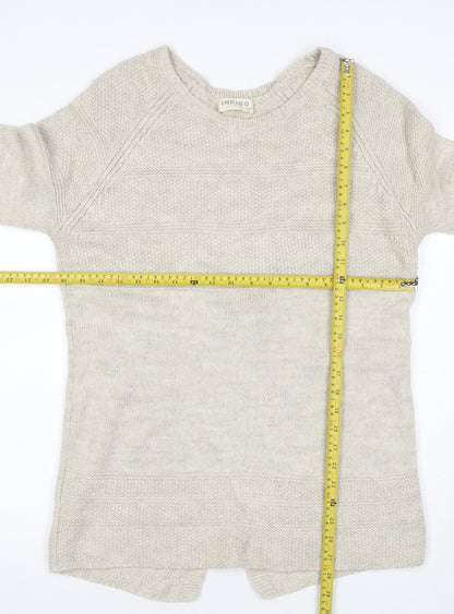 M&S Indigo Women’s Ivory UK 10 Wool Blend Tunic Jumper