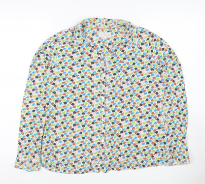 Mistral Women’s Multicoloured Size 12 Geometric Cotton Button-Up Shirt