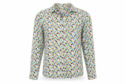 Mistral Women’s Multicoloured Size 12 Geometric Cotton Button-Up Shirt