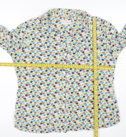 Mistral Women’s Multicoloured Size 12 Geometric Cotton Button-Up Shirt