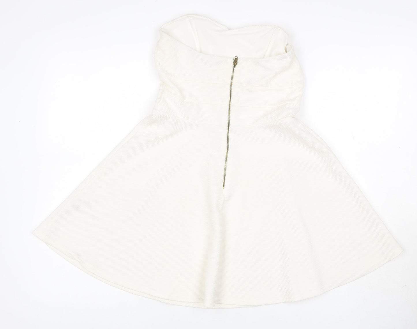 Aniye By Women Ivory UK 10 One Shoulder Fit & Flare Mini Dress