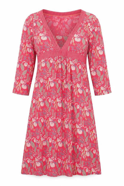 White Stuff Women’s Red Floral Midi A-Line Dress UK 10 V-Neck