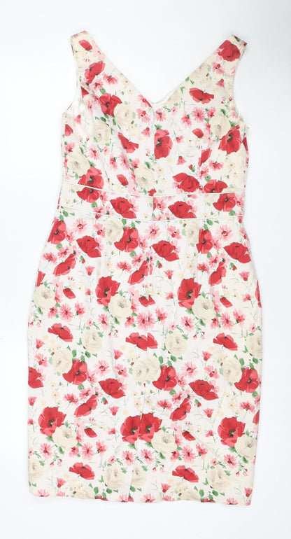 Laura Ashley Women Multicoloured Floral Fit & Flare Dress UK 12