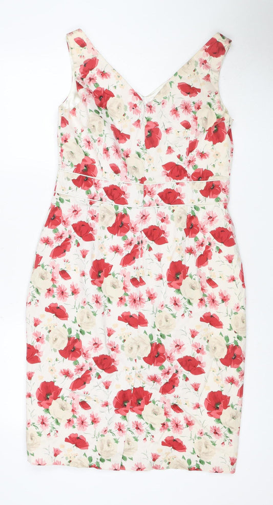 Laura Ashley Women Multicoloured Floral Fit & Flare Dress UK 12