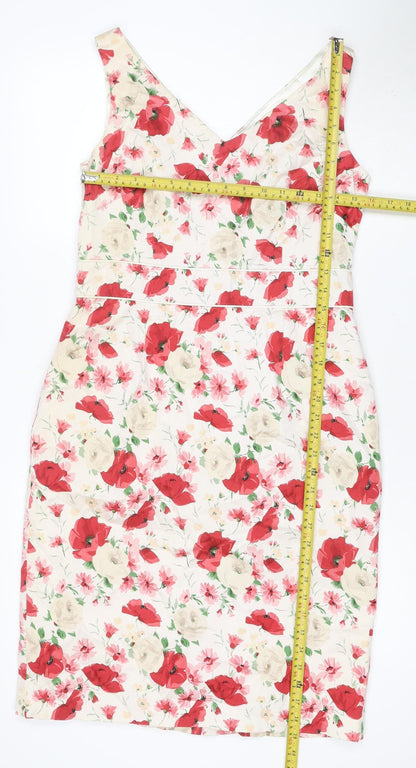 Laura Ashley Women Multicoloured Floral Fit & Flare Dress UK 12