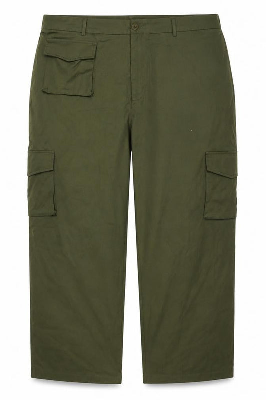 PrettyLittleThing Women’s Khaki Green UK 22 Cargo Straight Leg Trousers