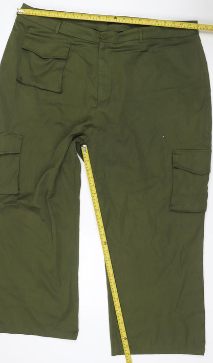 PrettyLittleThing Women’s Khaki Green UK 22 Cargo Straight Leg Trousers