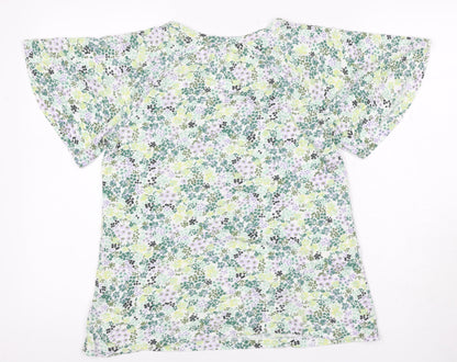 Fat Face Women’s Multicoloured Floral Kimono Sleeve Blouse UK 8