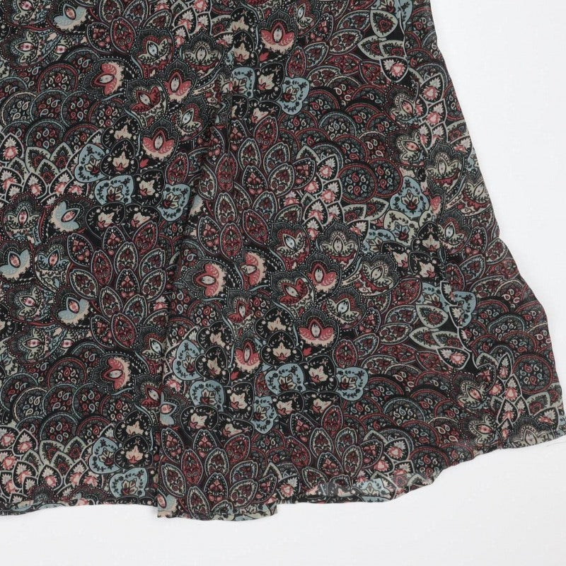 Damart Women Multicoloured Paisley A-Line Knee Length Skirt UK 26/28
