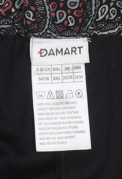 Damart Women Multicoloured Paisley A-Line Knee Length Skirt UK 26/28