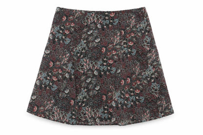 Damart Women Multicoloured Paisley A-Line Knee Length Skirt UK 26/28