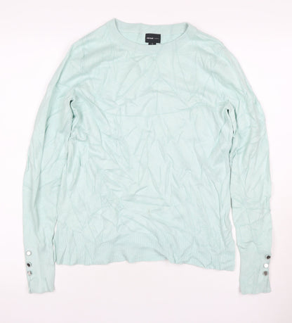 River Island Women Blue Size 10 Lightweight Knit Crew Neck Jumper