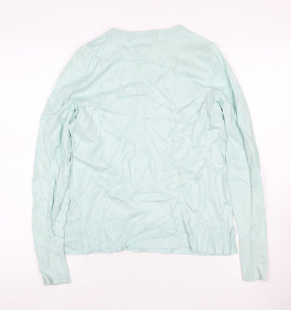 River Island Women Blue Size 10 Lightweight Knit Crew Neck Jumper
