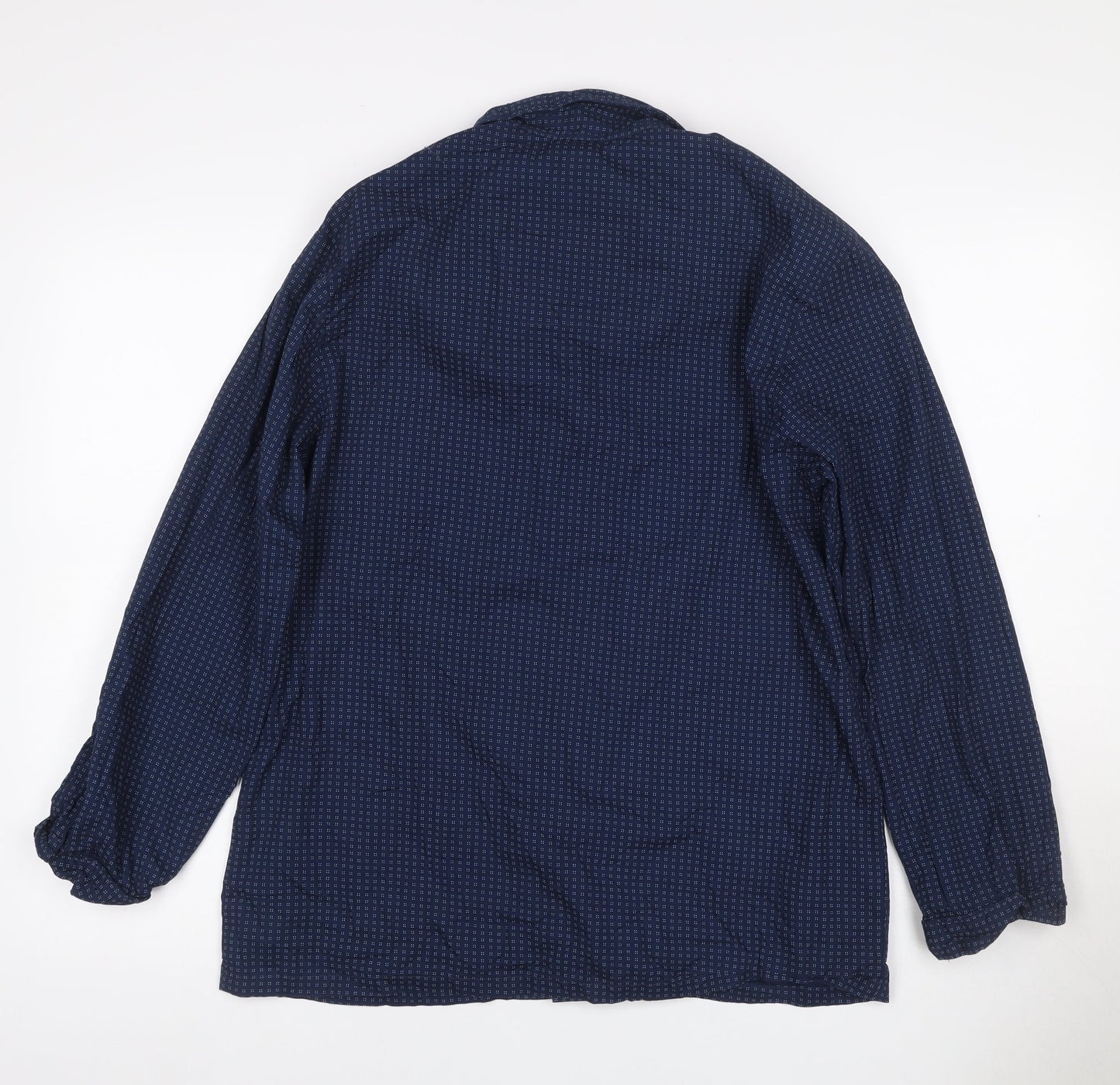 Maine New England Men's Blue S Geometric Long Sleeve Button-Up Shirt