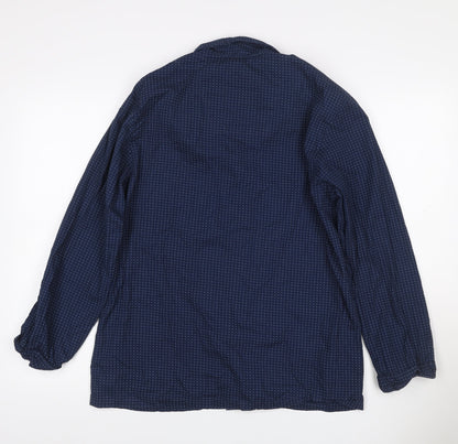Maine New England Men's Blue S Geometric Long Sleeve Button-Up Shirt