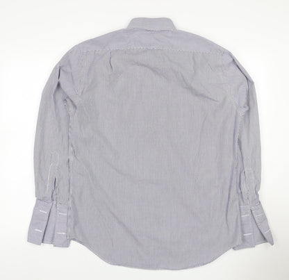TM Lewin Men’s Purple Stripe 15.5 Regular Fit Cotton Formal Shirt