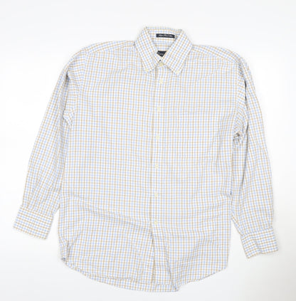 Racing Green Men's Multicoloured Check Cotton Button-Down Shirt M