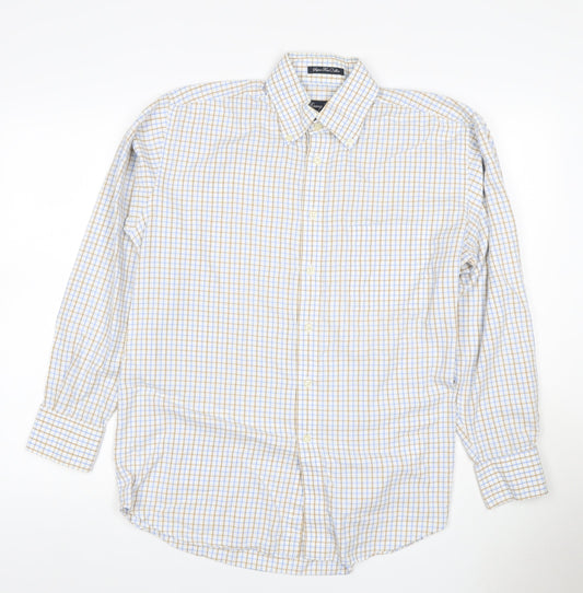 Racing Green Men's Multicoloured Check Cotton Button-Down Shirt M