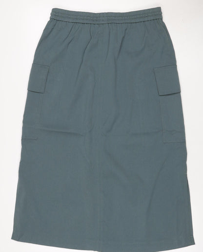 Marks and Spencer Women Green UK 14 Cargo Long Drawstring Skirt