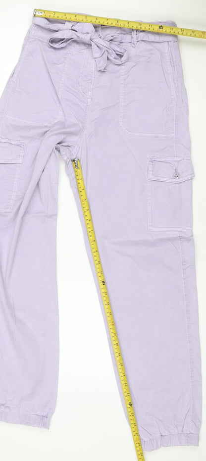 M&S Collection Women’s Lilac Purple Size 10 Lightweight Cargo Trousers