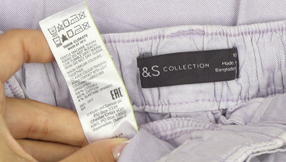 M&S Collection Women’s Lilac Purple Size 10 Lightweight Cargo Trousers