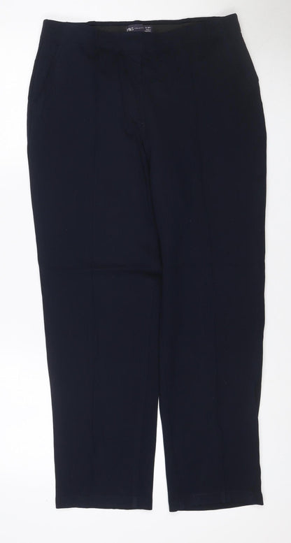 Marks & Spencer Women’s Black Size 12 Short Straight Leg Trousers