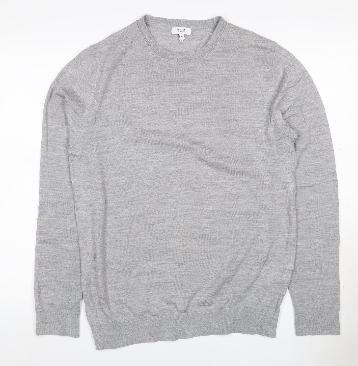 Reiss Men’s Grey Wool Crew Neck Knit Pullover Jumper Size M