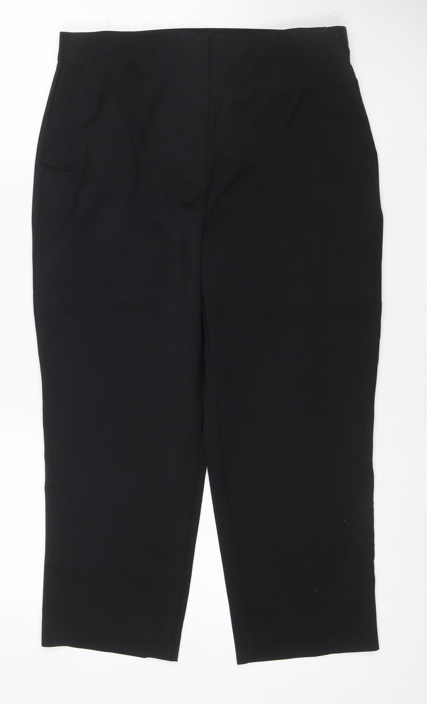 Marks & Spencer Women's Black UK 12 Straight Stretch Work Trousers