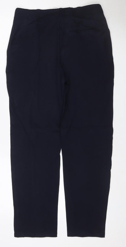 Marks and Spencer Women's Blue UK 12 Wide Leg Tailored Trousers