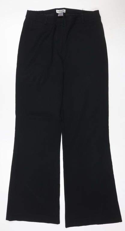Warehouse Women's Black UK 10 Flared Tailored Dress Trousers