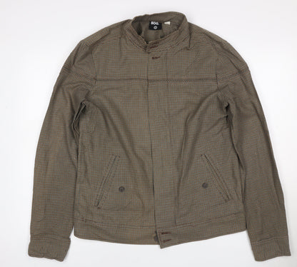 BDG Men’s Brown Check Cotton Button Front Jacket Size M