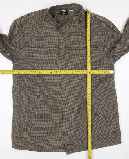 BDG Men’s Brown Check Cotton Button Front Jacket Size M
