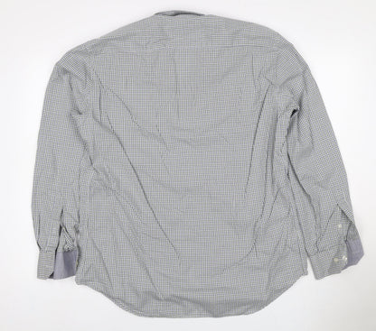 Marks & Spencer Men Multicolour Check 16.5 Slim Twill Shirt
