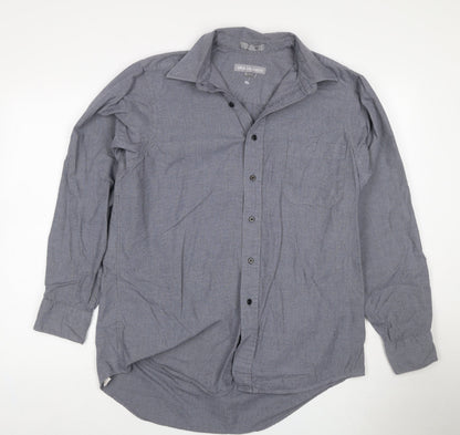 Van Heusen Men Grey 15.5 Regular Fit Cotton Long Sleeve Button-Up Shirt