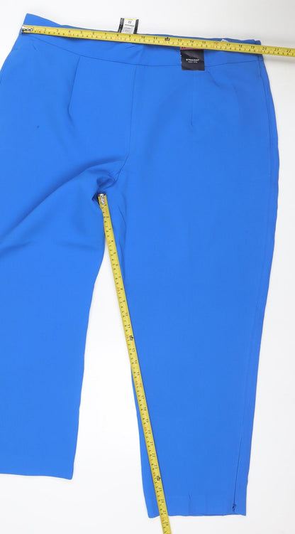 M&S Collection Women’s Blue Size 22 Short Straight Fit Dress Trousers